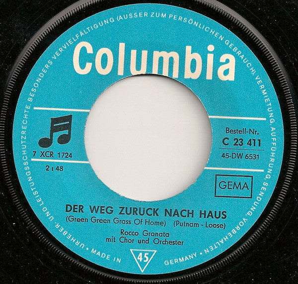 Rocco Granata : Guten Abend, Gut' Nacht / Der Weg Zurück Nach Haus (7",45 RPM,Single)