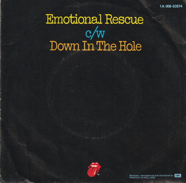 Rolling Stones, The : Emotional Rescue (7",45 RPM,Single,Stereo)