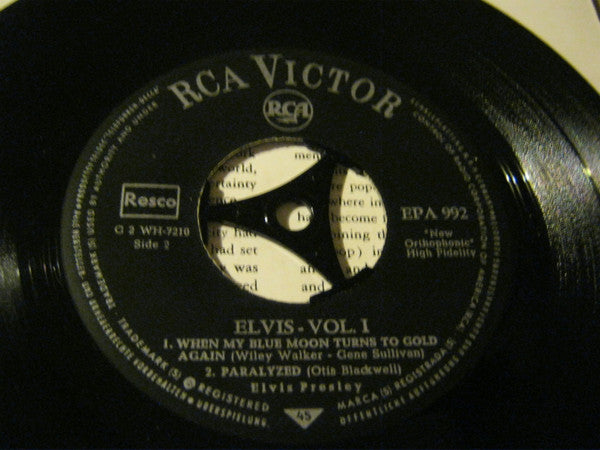 Elvis Presley : Elvis Vol. 1 (7",45 RPM,EP,Reissue)