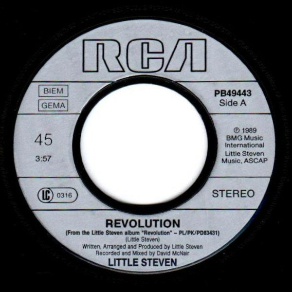 Little Steven : Revolution (7",45 RPM,Single,Stereo)
