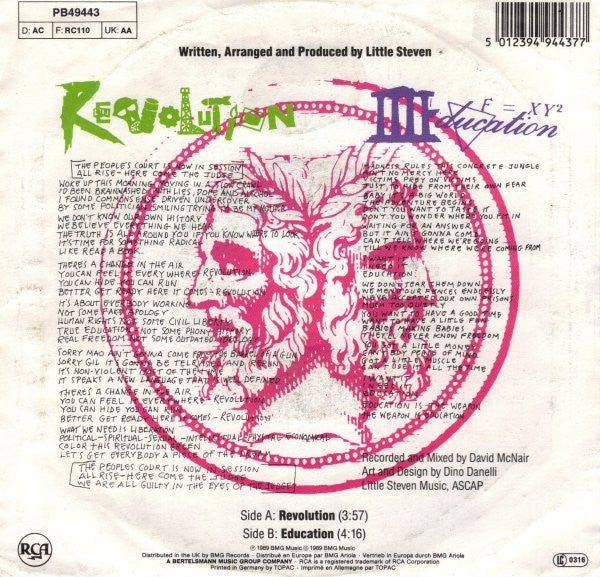 Little Steven : Revolution (7",45 RPM,Single,Stereo)