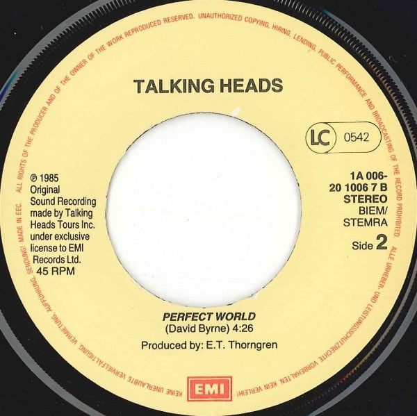 Talking Heads : And She Was (7",Single,45 RPM)