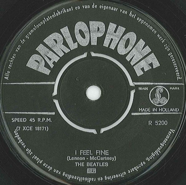 Beatles, The : I Feel Fine / She's A Woman (7",45 RPM,Single,Mono)