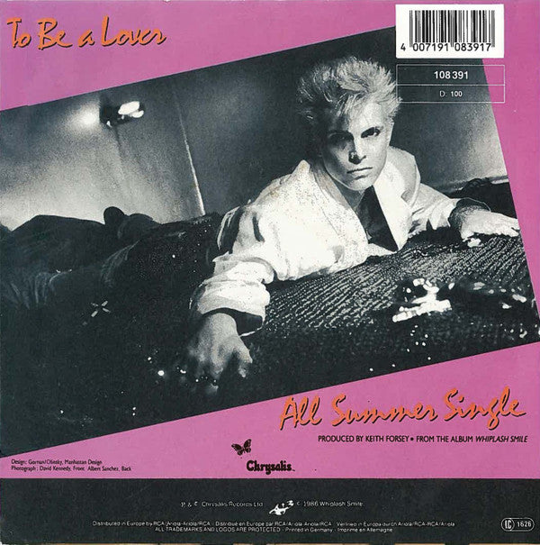 Billy Idol : To Be A Lover (7",45 RPM,Single)