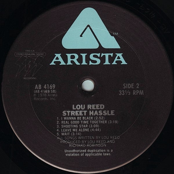 Lou Reed : Street Hassle (LP,Album,Stereo)