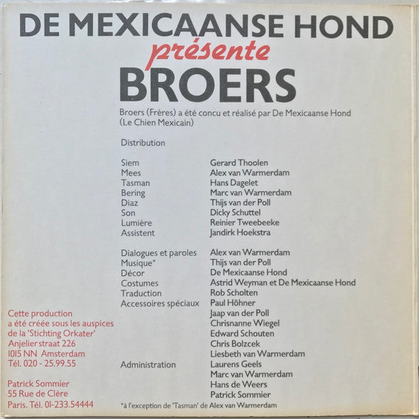 De Mexicaanse Hond : Broers (7",33 ⅓ RPM,EP)