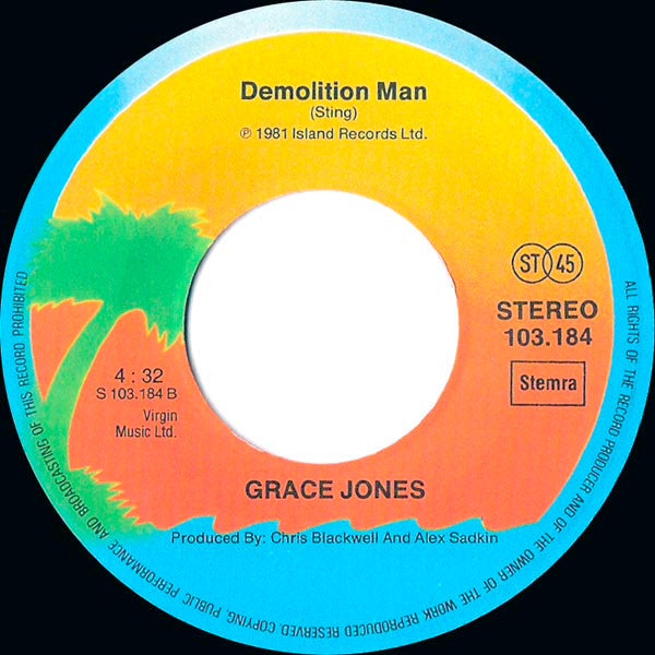 Grace Jones : I've Seen That Face Before (7",Single,45 RPM)