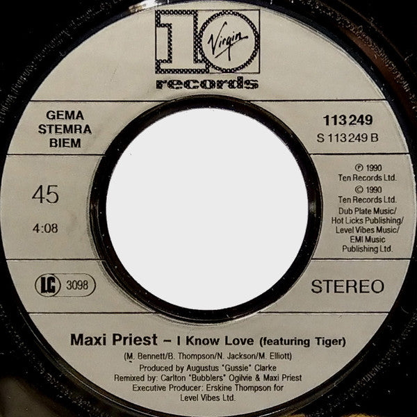 Maxi Priest : Close To You (7",45 RPM,Single,Stereo)