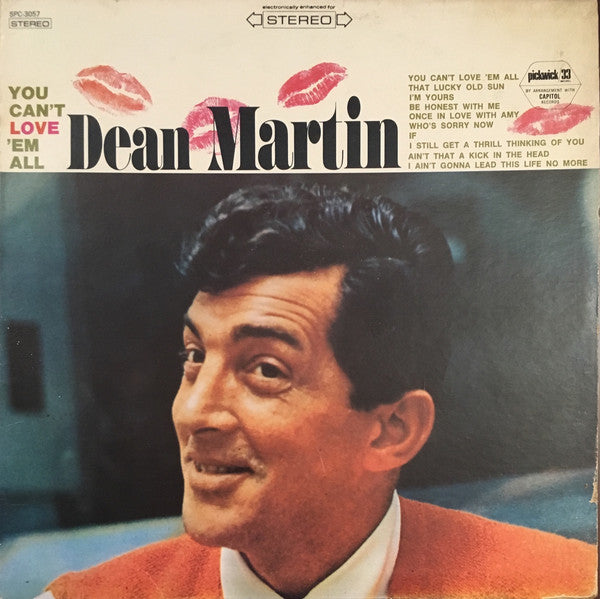 Dean Martin : You Can't Love 'Em All (LP,Compilation,Stereo)