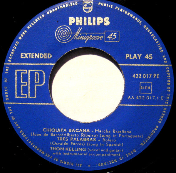 Thom Kelling : Chiquita Bacana (7",45 RPM,EP)