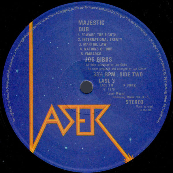Joe Gibbs & The Professionals : Majestic Dub (LP,Album)