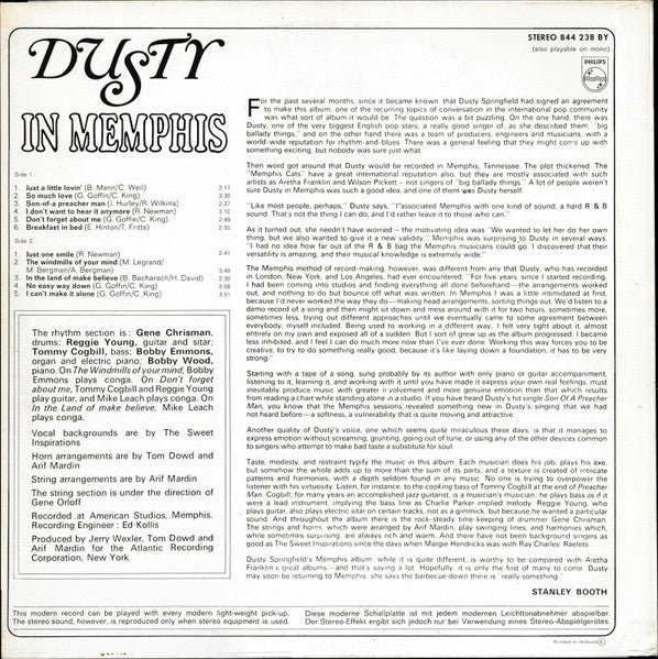 Dusty Springfield : Dusty In Memphis (LP,Album)