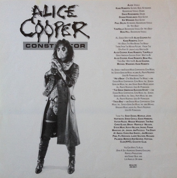 Alice Cooper (2) : Constrictor (LP,Album)