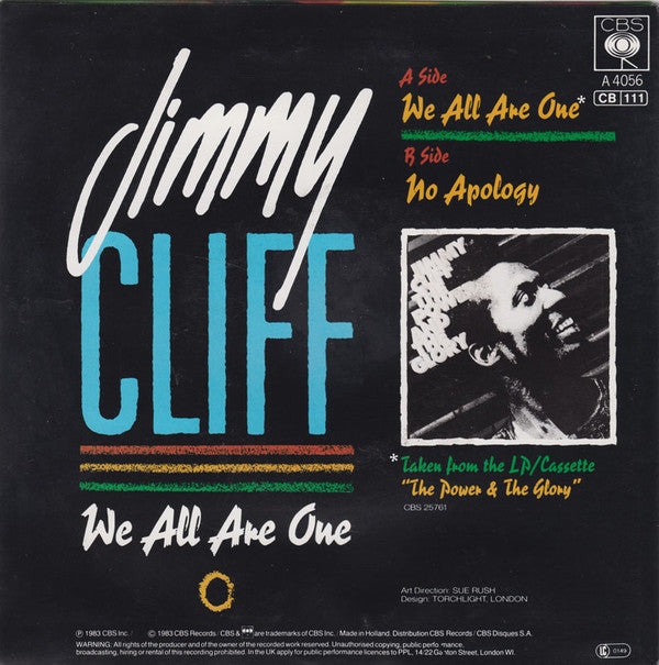 Jimmy Cliff : We All Are One (7",45 RPM,Single,Stereo)