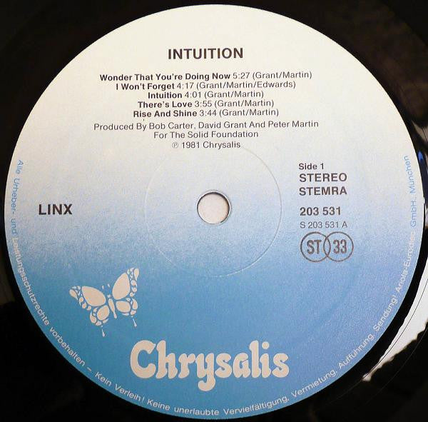 Linx : Intuition (LP,Album)