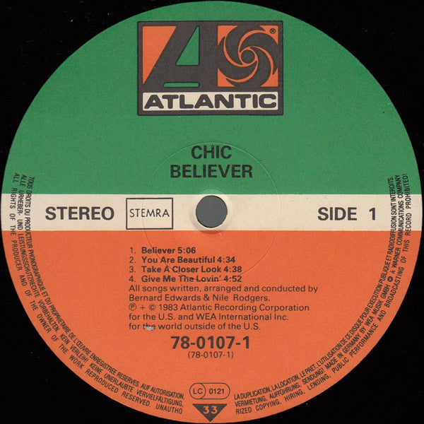 Chic : Believer (LP,Album)