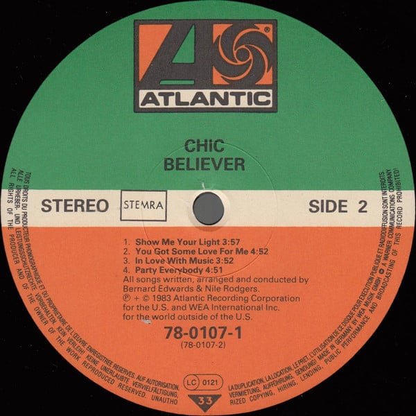 Chic : Believer (LP,Album)