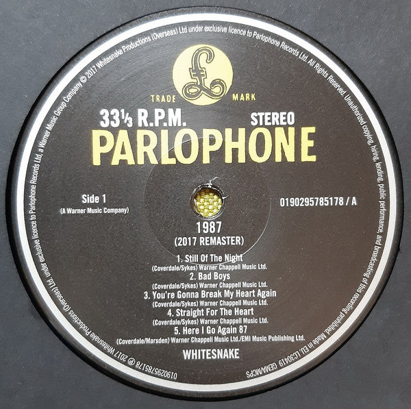 Whitesnake : 1987 (LP,Album,Remastered)