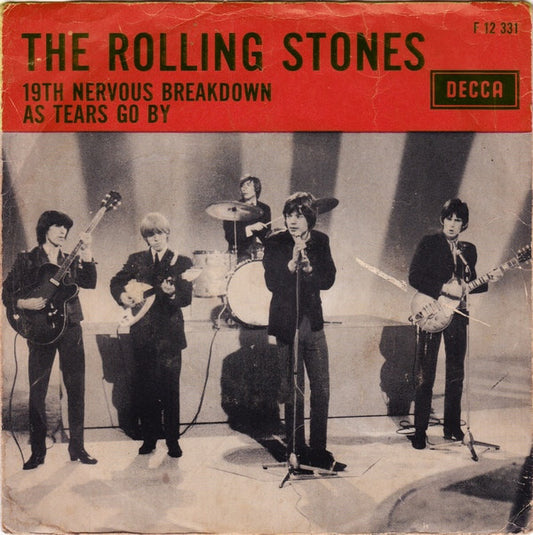 Rolling Stones, The : 19th Nervous Breakdown / As Tears Go By (7",45 RPM,Single,Mono)