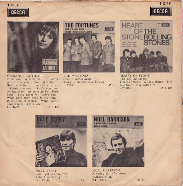 Rolling Stones, The : 19th Nervous Breakdown / As Tears Go By (7",45 RPM,Single,Mono)
