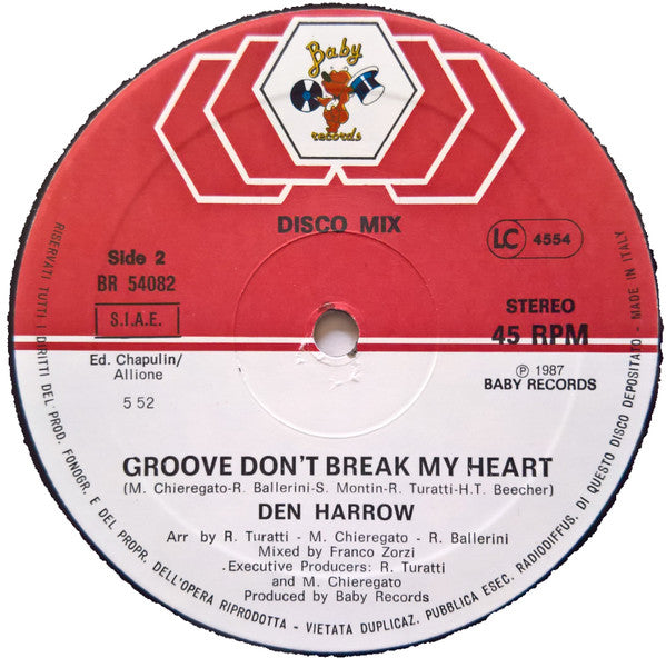 Den Harrow : Don't Break My Heart (12",45 RPM,Maxi-Single,Stereo)