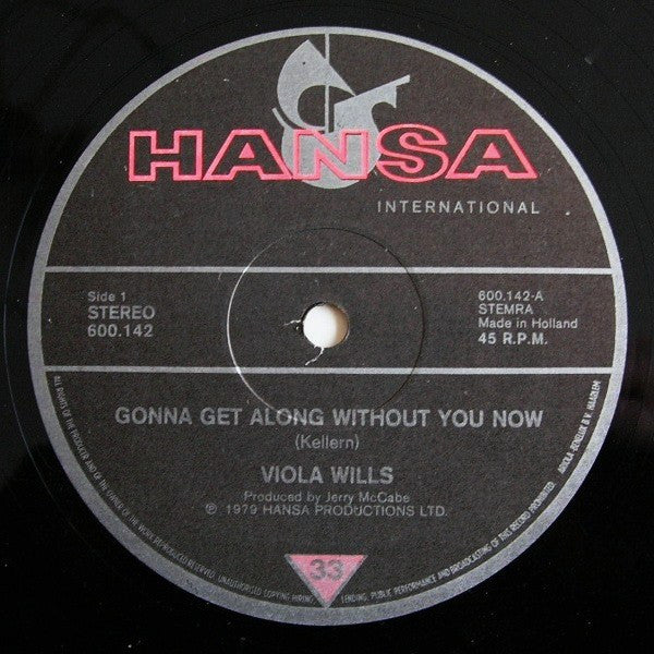 Viola Wills : Gonna Get Along Without You Now / Your Love (12",Single,45 RPM)