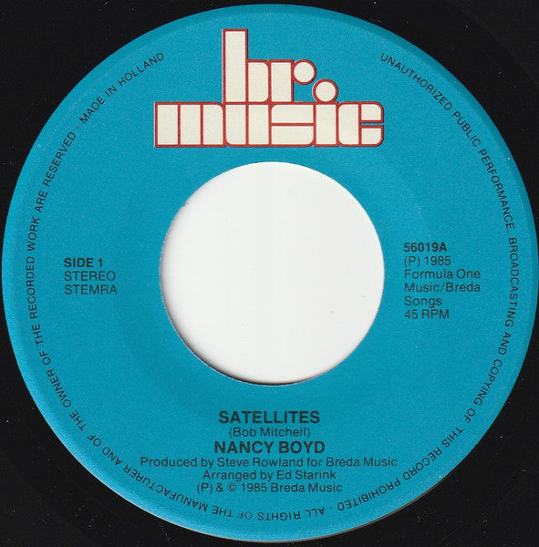 Nancy Boyd : Satellites (7",45 RPM,Single,Stereo)
