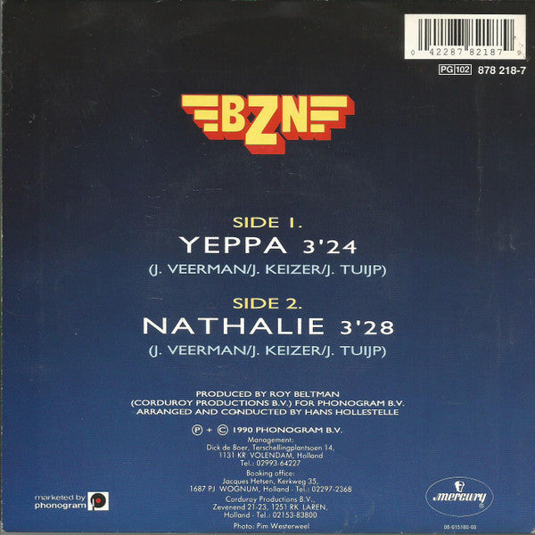 BZN : Yeppa (7",45 RPM,Single,Stereo)
