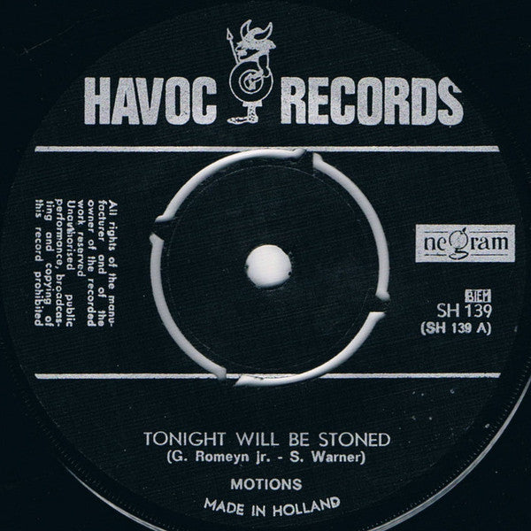 Motions, The : Tonight Will Be Stoned (7",45 RPM,Single,Mono)
