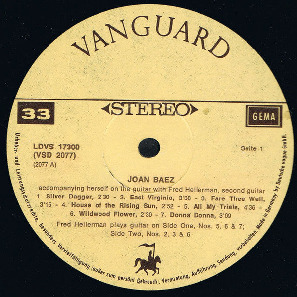 Joan Baez : Joan Baez (LP,Album)