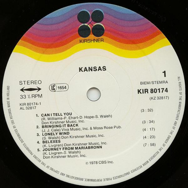 Kansas (2) : Kansas (LP,Album,Reissue,Stereo)