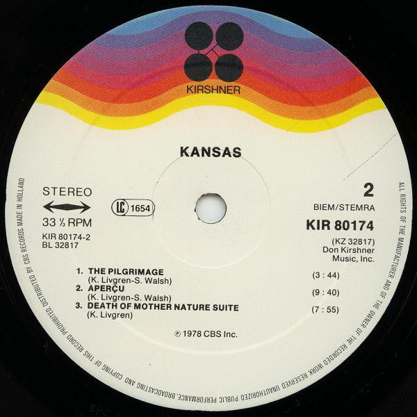 Kansas (2) : Kansas (LP,Album,Reissue,Stereo)