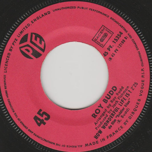 Roy Budd : Soldier Blue (This Is My Country) / How Wonderful Life Is (7",45 RPM,Single)