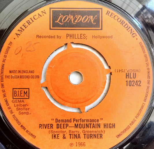 Ike & Tina Turner : River Deep - Mountain High / Save The Last Dance For Me (7",45 RPM,Single)