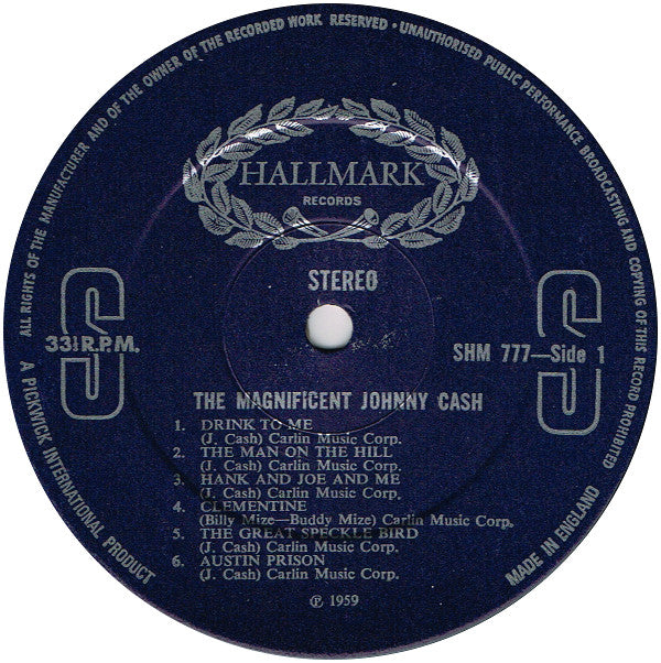 Johnny Cash : The Magnificent Johnny Cash (LP,Compilation,Stereo)