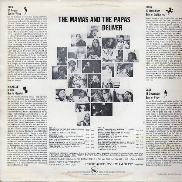 Mamas & The Papas, The : Deliver (LP,Album)