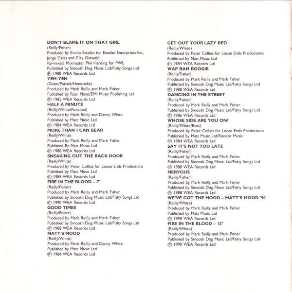 Matt Bianco : The Best Of Matt Bianco (Compilation)