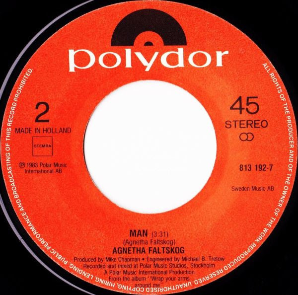 Agnetha Fältskog : The Heat Is On (7",45 RPM,Single)