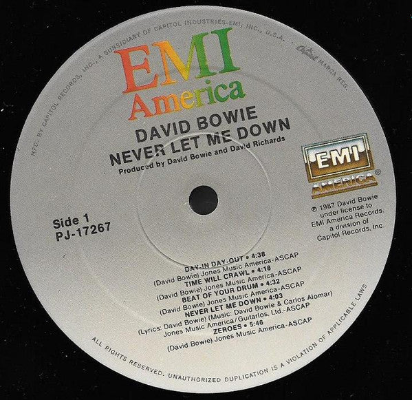 David Bowie : Never Let Me Down (LP,Album)