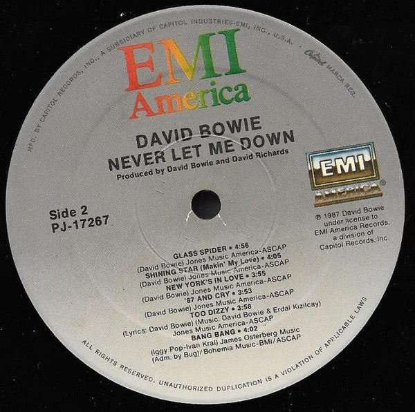 David Bowie : Never Let Me Down (LP,Album)