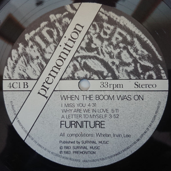 Furniture : When The Boom Was On (12",EP,33 ⅓ RPM)