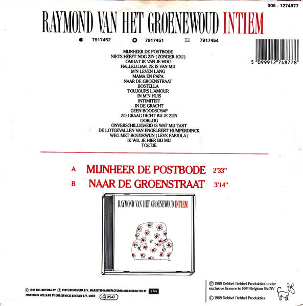 Raymond van het Groenewoud : Mijnheer De Postbode (7",45 RPM,Single)