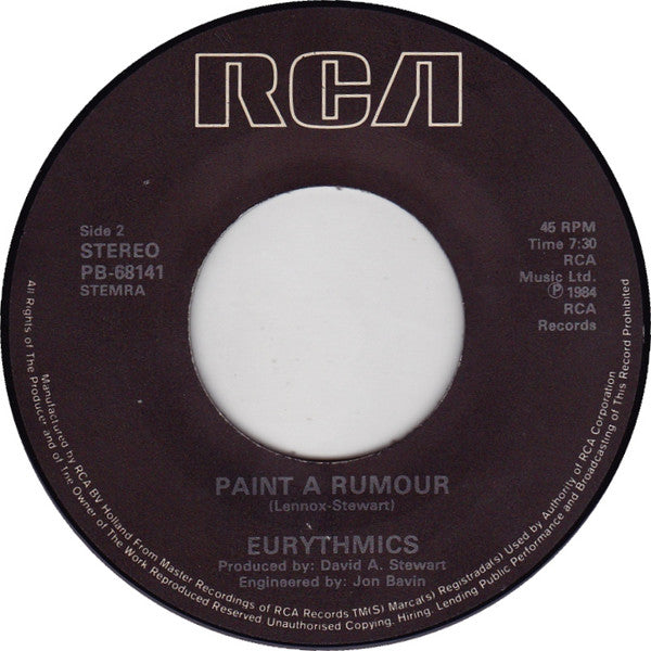 Eurythmics : Here Comes The Rain Again (7",45 RPM,Single)