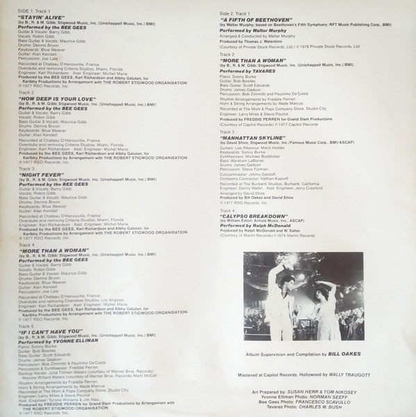 Various : Saturday Night Fever (The Original Movie Sound Track) (LP,Album,Compilation)