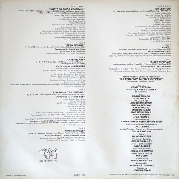 Various : Saturday Night Fever (The Original Movie Sound Track) (LP,Album,Compilation)