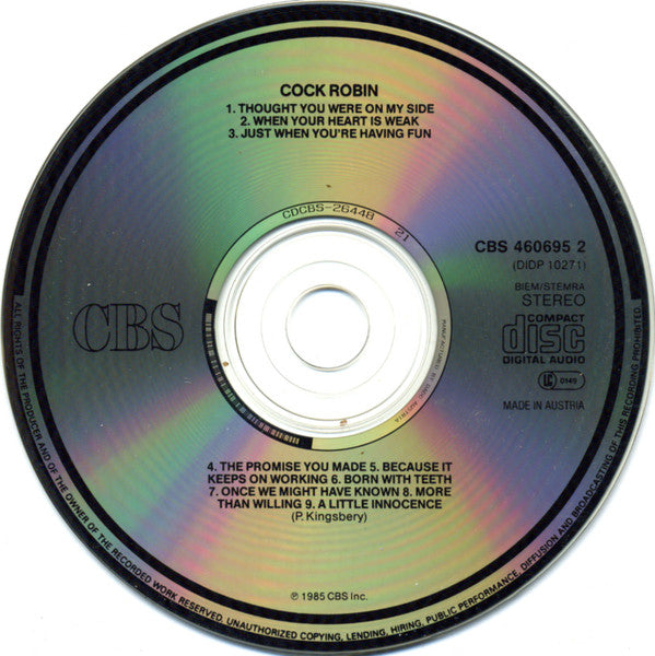 Cock Robin : Cock Robin (Album,Reissue)