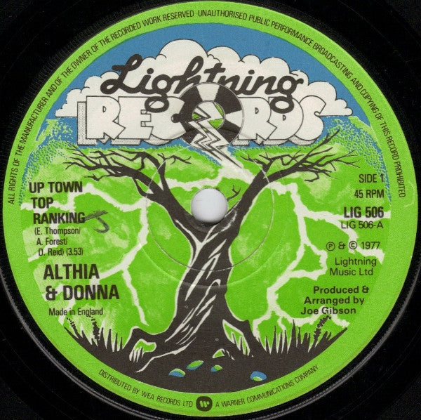 Althea & Donna / Mighty Two, The : Up Town Top Ranking / Calico Suit (7",45 RPM,Single)