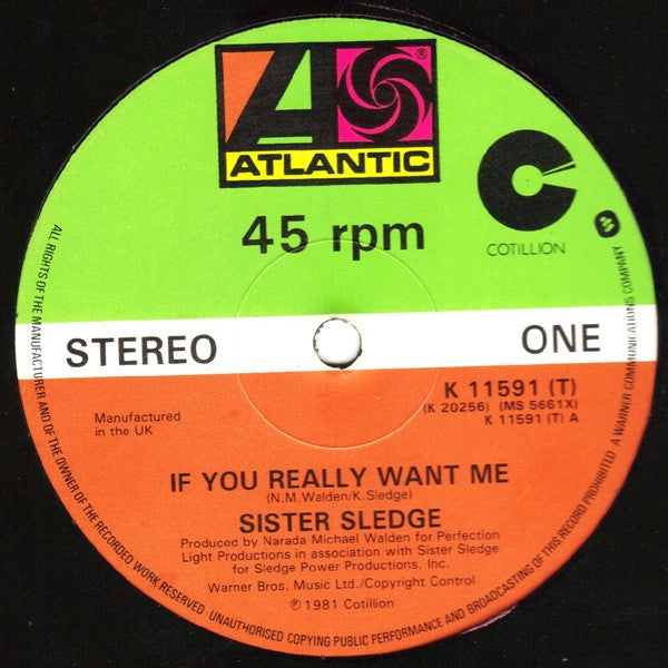 Sister Sledge : If You Really Want Me (12",Single,45 RPM)