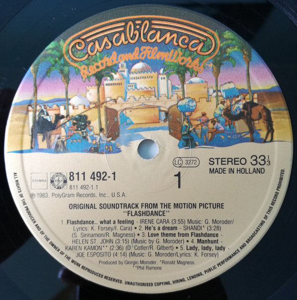 Various : Flashdance (Original Soundtrack From The Motion Picture) (LP,Album)