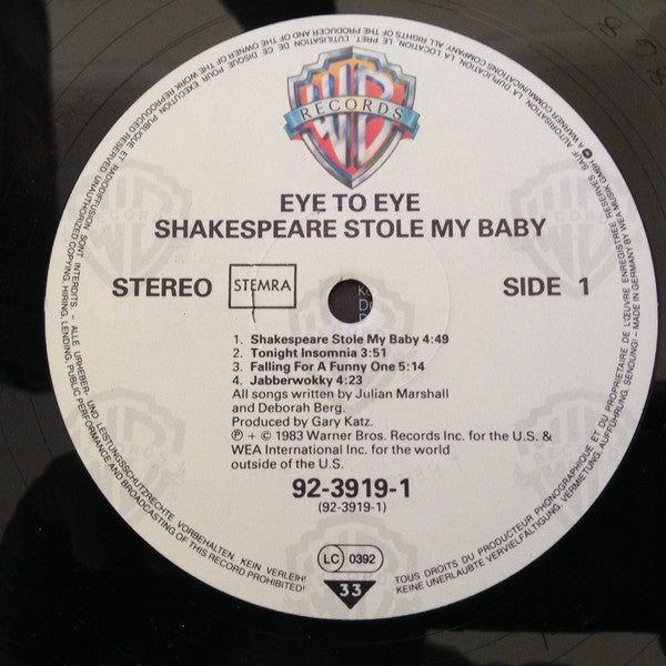 Eye To Eye (2) : Shakespeare Stole My Baby (LP,Album)